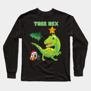 Tree Rex Christmas, Tree Rex, Dinosaur Christmas, Christmas Dinosaur, Dinosaur Lover, Dinosaur Gift Idea, T Rex Christmas, Dinosaur Xmas, Funny Dinosaur Christmas Long Sleeve T-Shirt